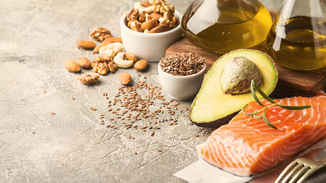 Foods high in fat including nuts, avocado, salmon, and oils - Kaizen Naturals