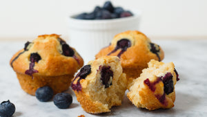 Blueberry Vanilla Protein Muffins