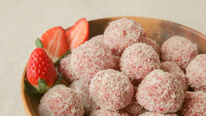 Strawberry Shortcake Protein Bites