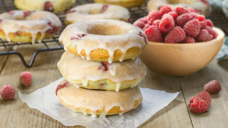 Raspberry Vanilla Protein Donuts - Recipes - Kaizen Naturals