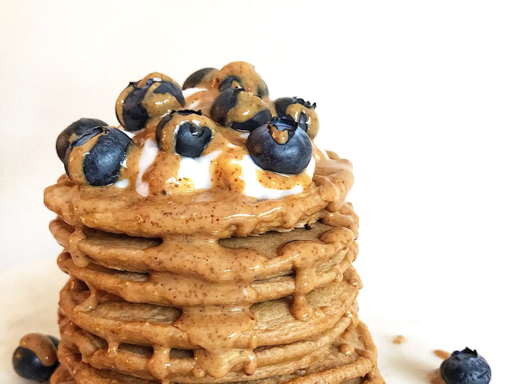Chocolate Cinnamon Protein Pancakes